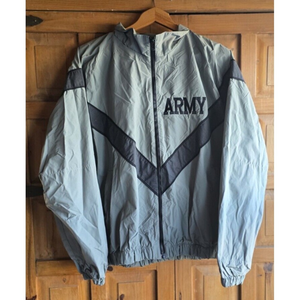 Vintage ARMY Jacket Mens Medium Regular Full Zip Jwod Skilcraft Gray Military